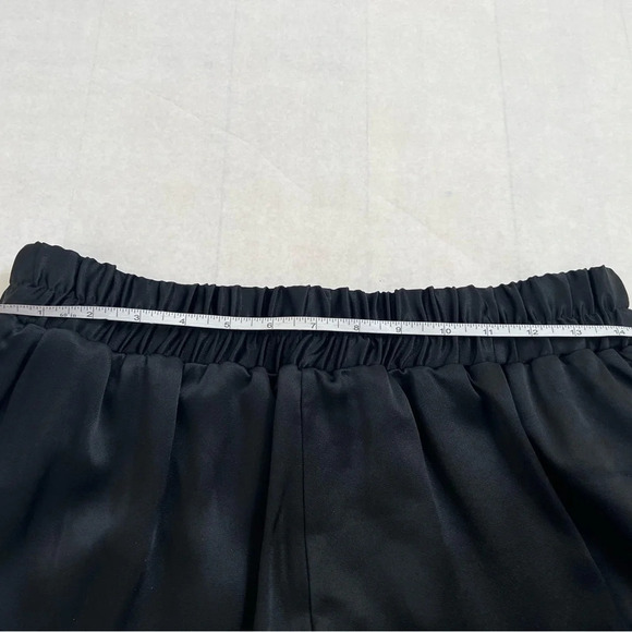 Mango MNG Womens Cropped Satin Pull On Elastic Waist Pants Size L NWOT - Picture 8 of 11